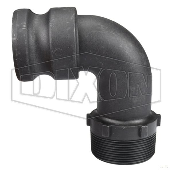 Dixon 90Deg Cam and Groove Elbow, 2 in, Adapter x MNPT, Polypropylene, Domestic 90PPF200 - main